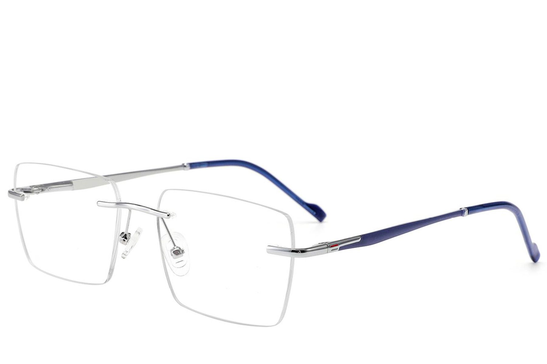 Gafas invisibles de metal plateado #BS2012-3138