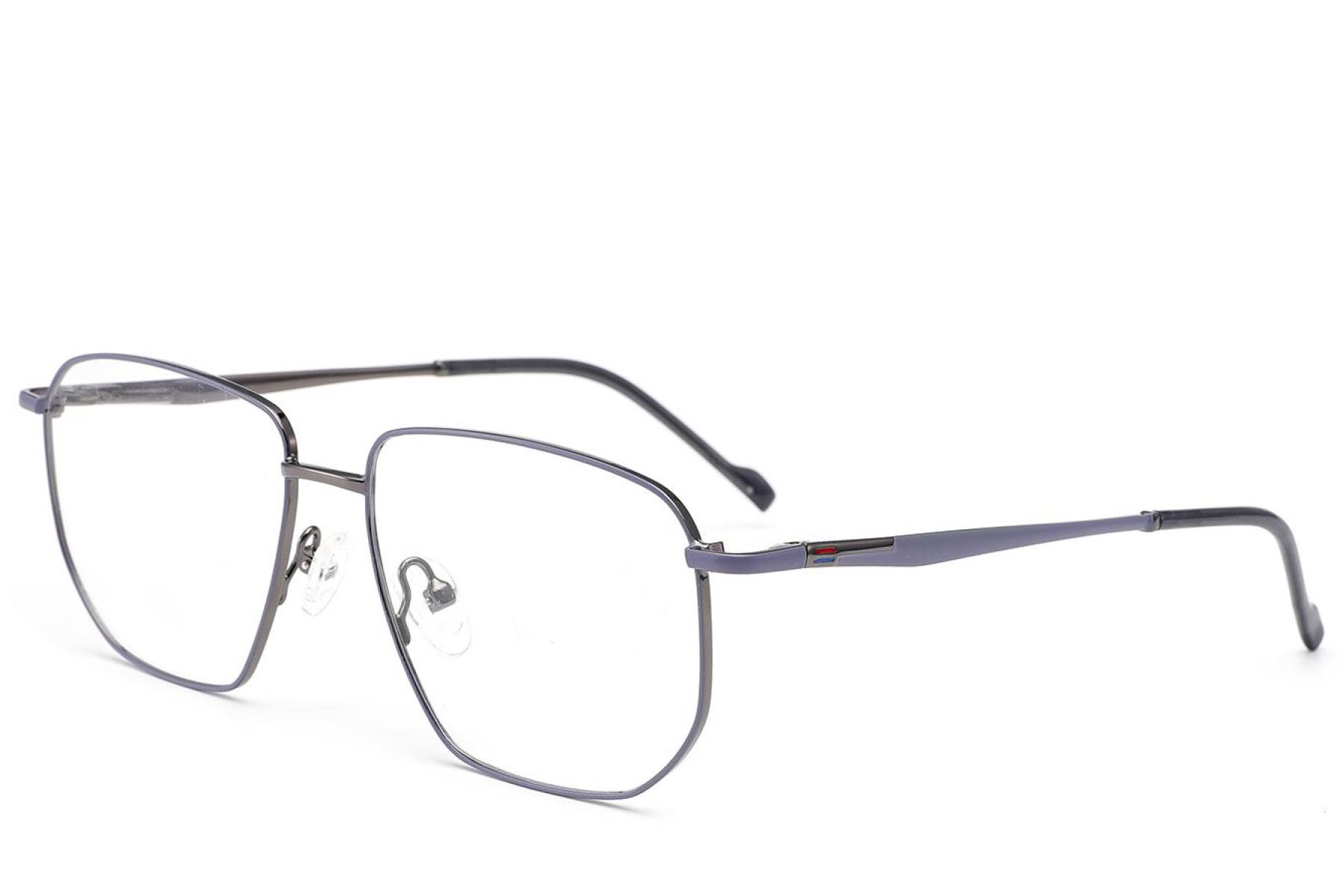 Geometric Grey Metal Glasses #BS2012-3140