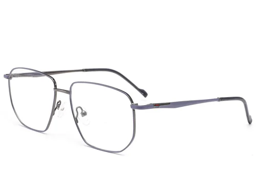 Lunettes géométriques en métal gris #BS2012-3140