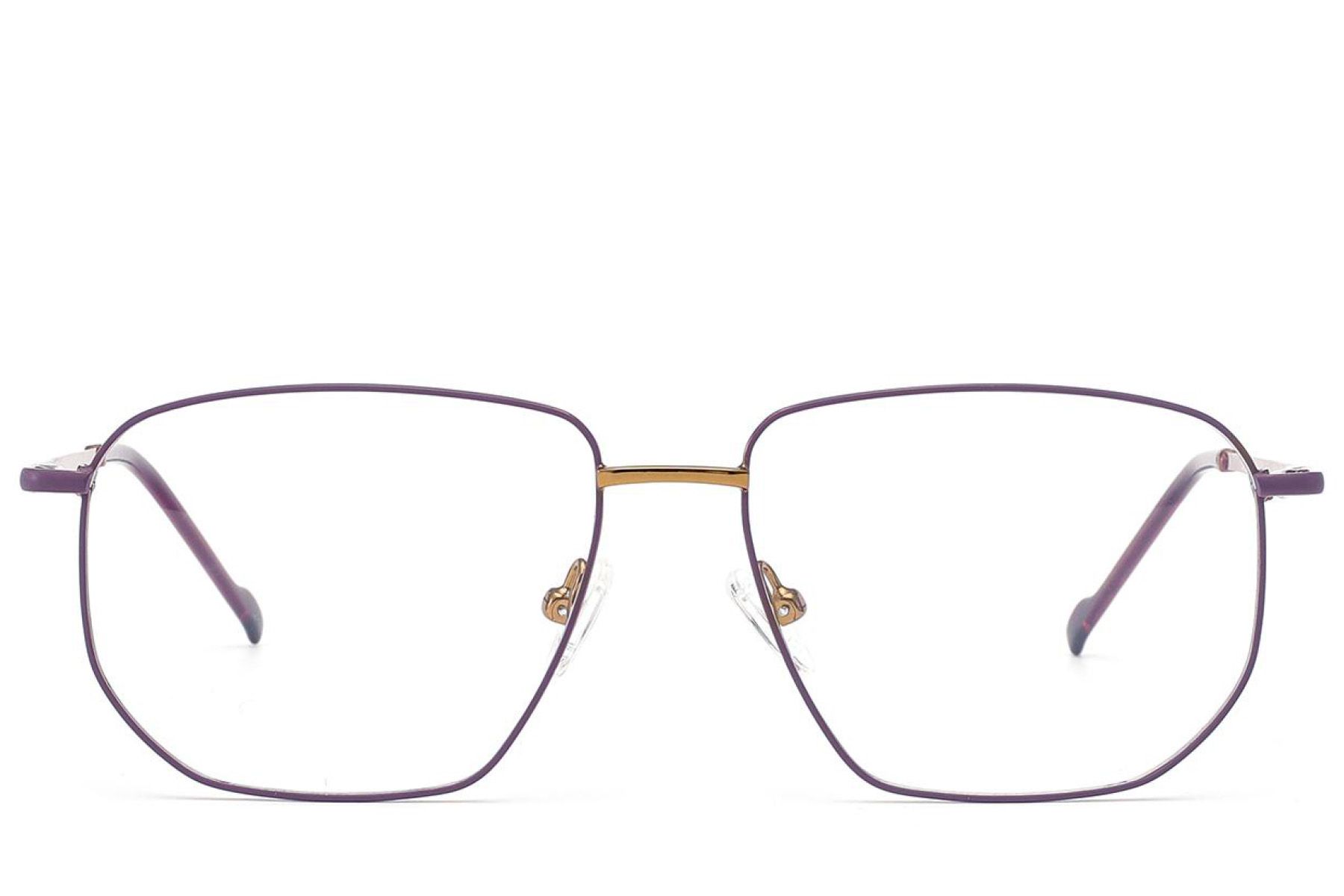 Geometrische violette Metallbrille #BS2012-3141