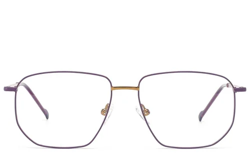 Lunettes géométriques en métal violet #BS2012-3141