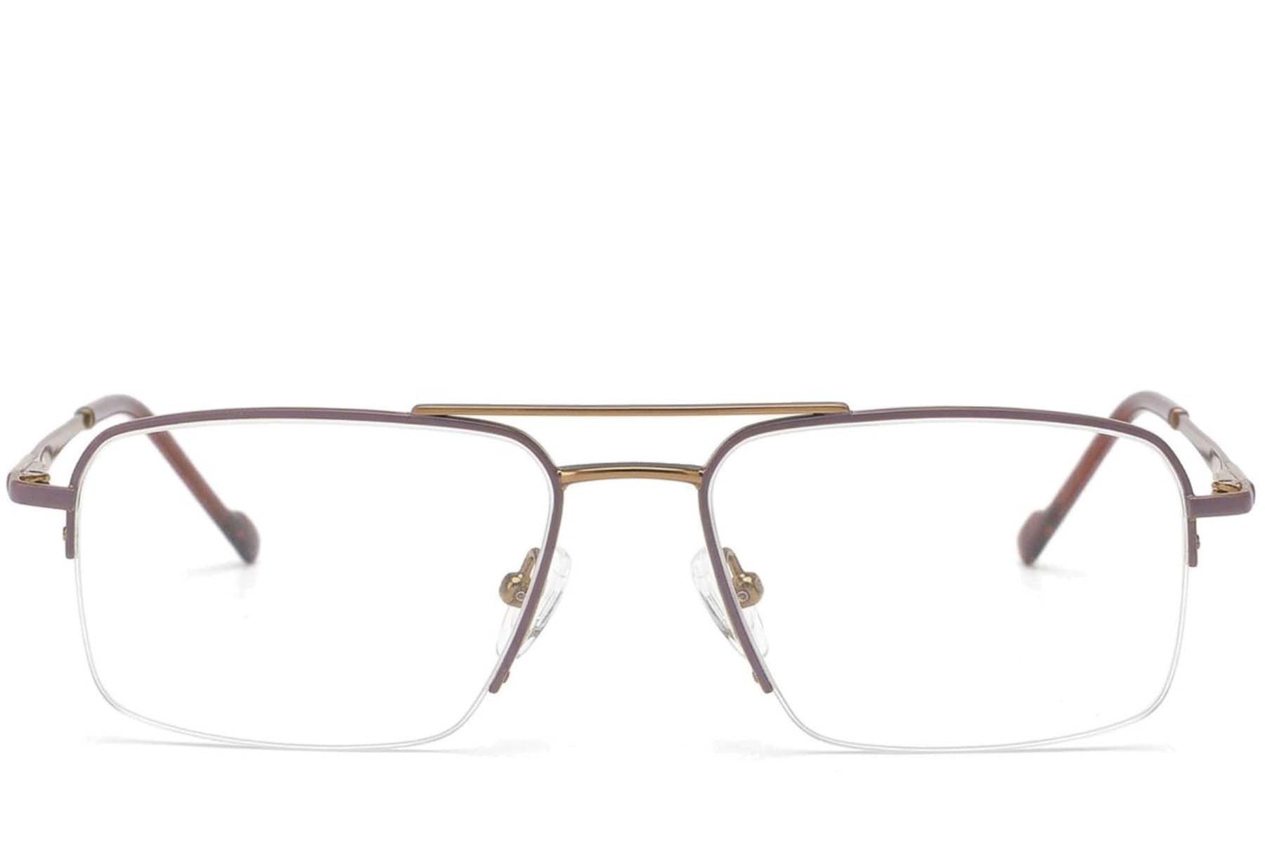 Halbrandlose Kupfermetallbrille #BS2012-3146