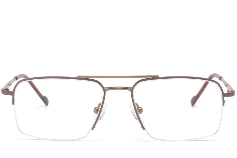Halbrandlose Kupfermetallbrille #BS2012-3146