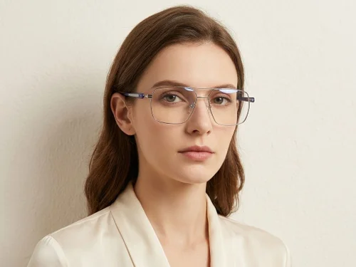 Lunettes aviateur en métal bleu #BS2012-3153