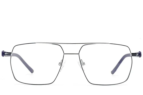 Lunettes aviateur en métal bleu #BS2012-3153