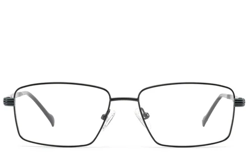 Lunettes rectangulaires en métal noir #BS2012-3154