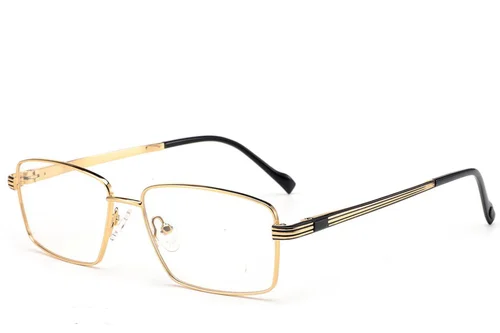 Lunettes rectangulaires en métal doré #BS2012-3155