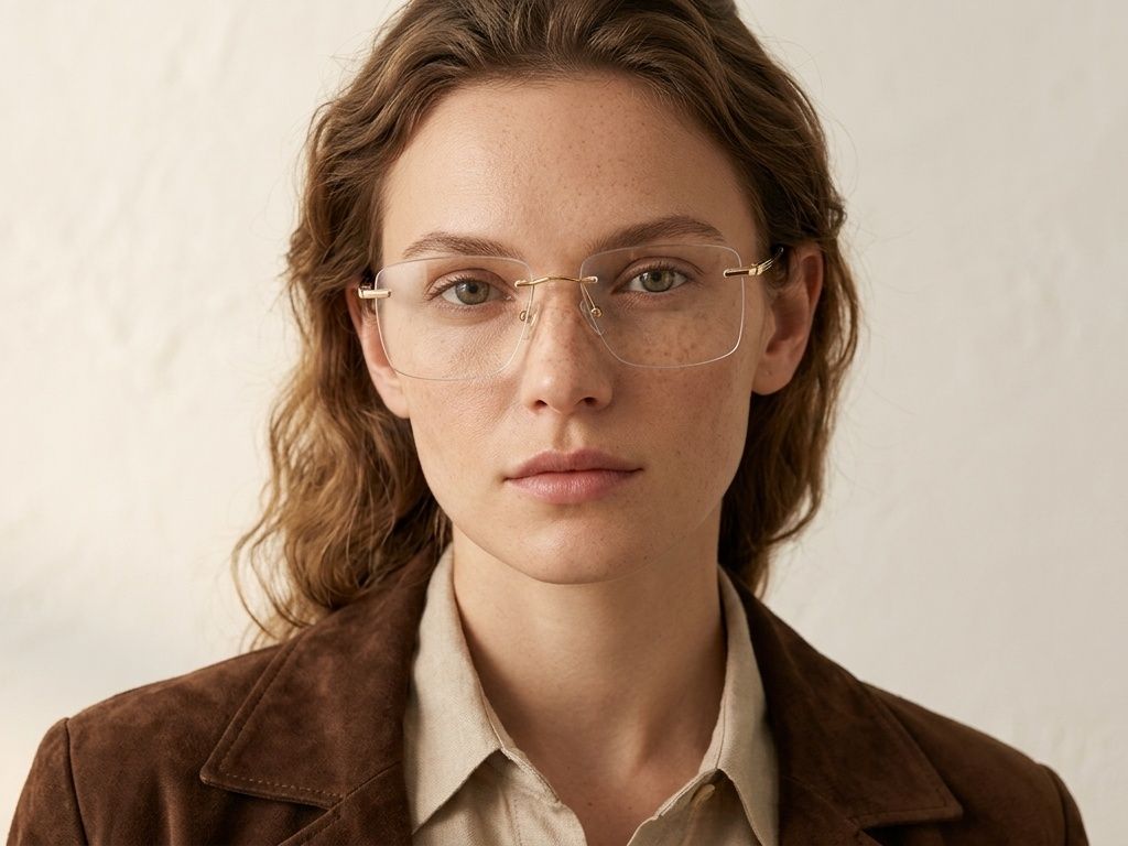 Invisible Golden Metal Glasses #BS2012-3165