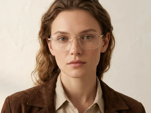 Lunettes invisibles en métal doré #BS2012-3165