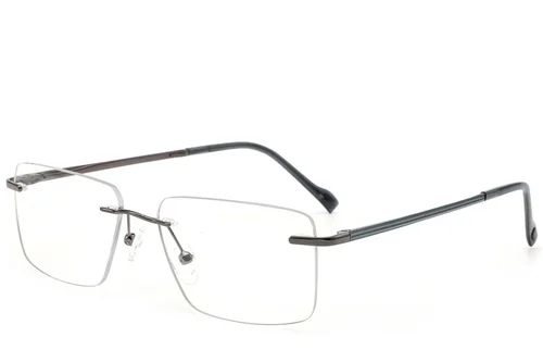 Lunettes invisibles en métal gris #BS2012-3168