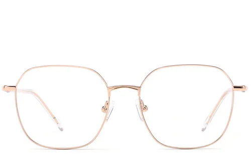 Lunettes ovales en métal rose #BS2012-3175