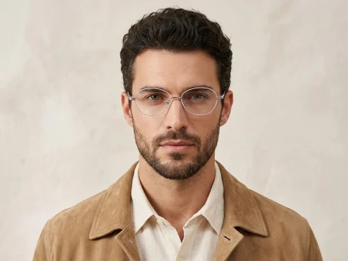 Lunettes ovales en métal violet #BS2012-3183