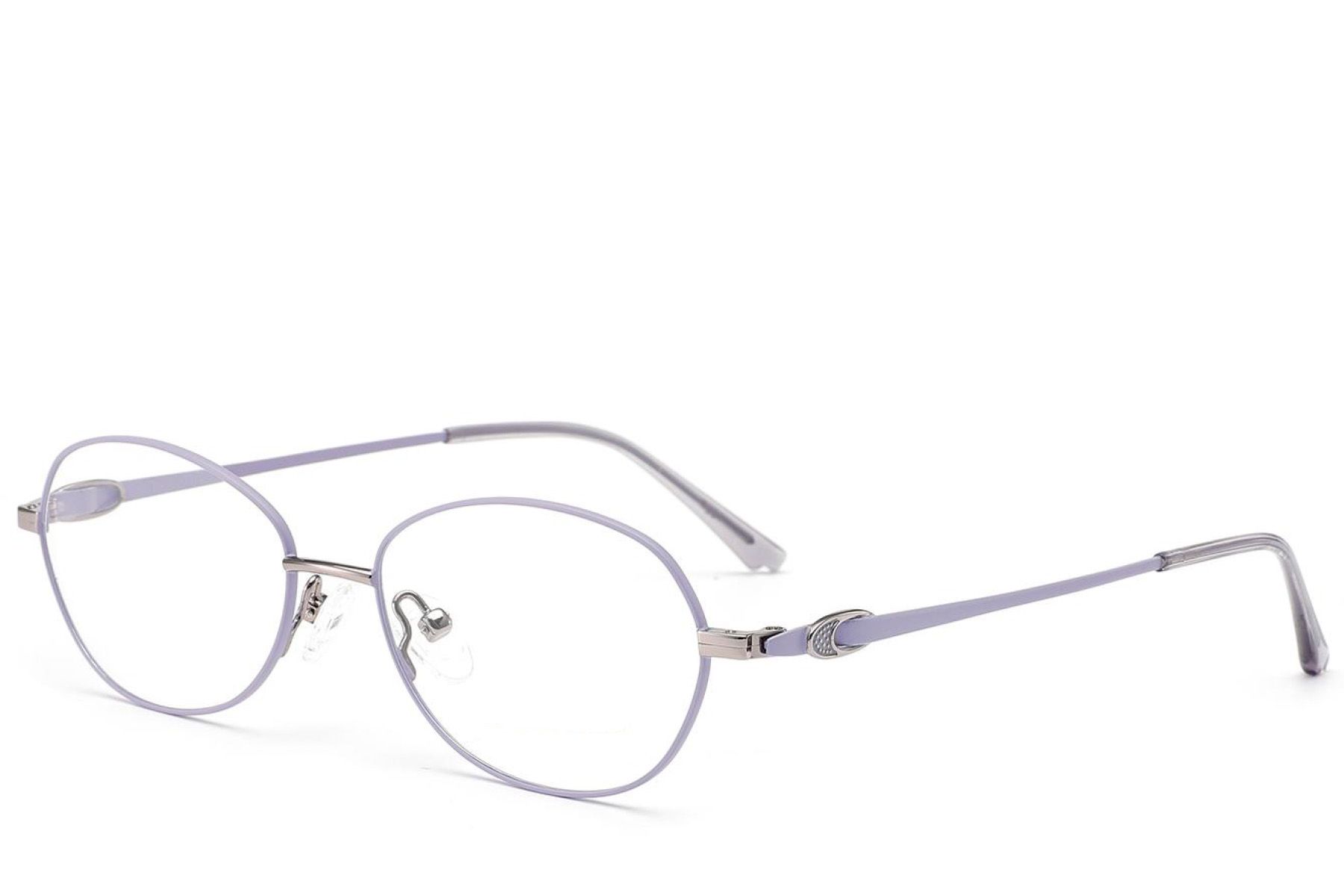 Oval Purple Metal Glasses #BS2012-3183