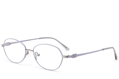 Lunettes ovales en métal violet #BS2012-3183