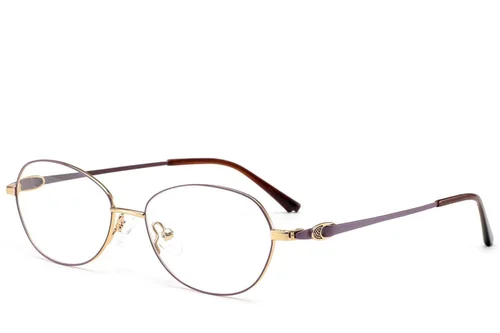 Lunettes ovales en métal doré #BS2012-3186