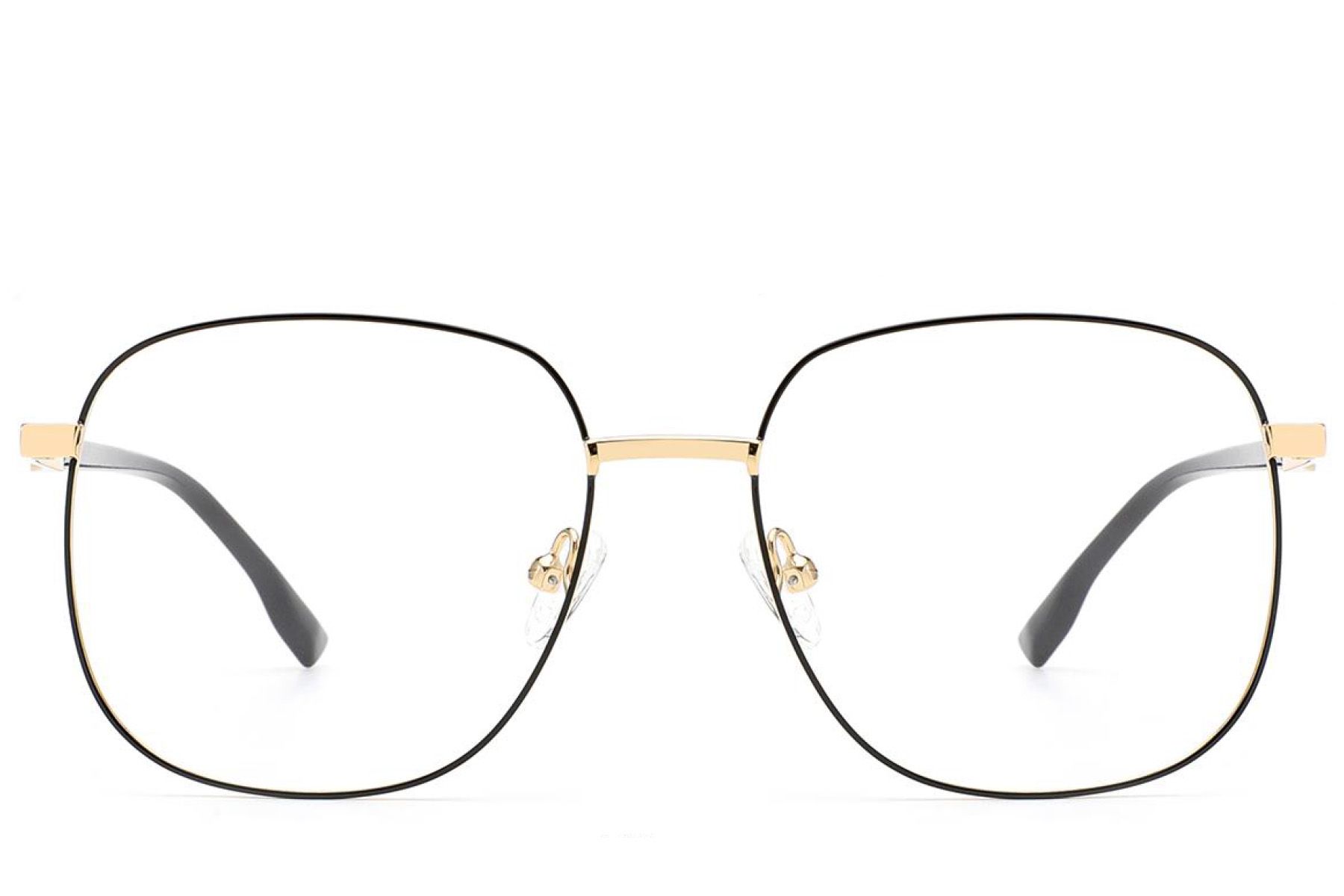 Rectangular Black Metal Glasses #BS2012-3208