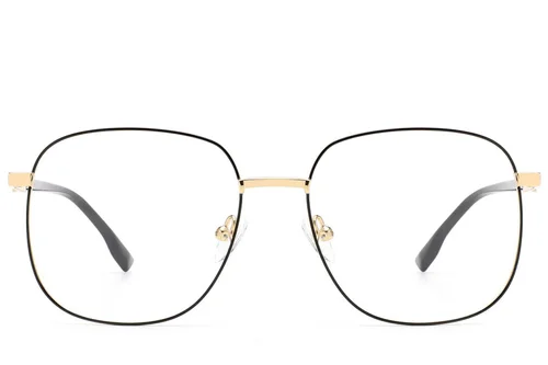 Lunettes rectangulaires en métal noir #BS2012-3208