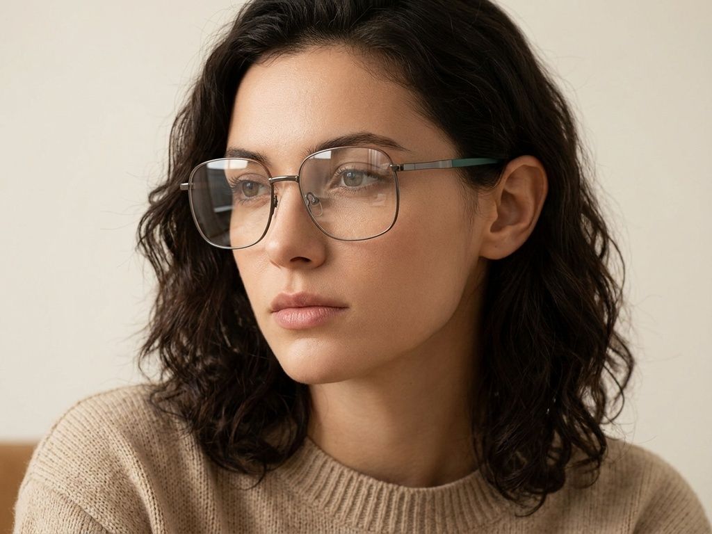 Rectangular Grey Metal Glasses #BS2012-3211