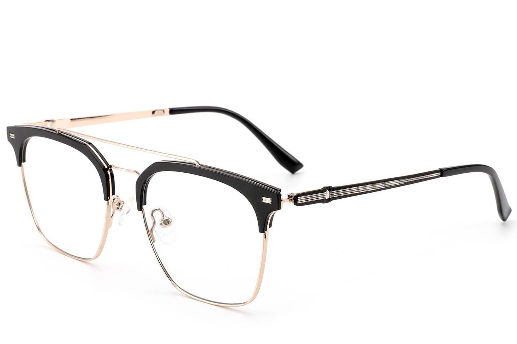 Gafas de aviador negras metalizadas #BS2012-3212