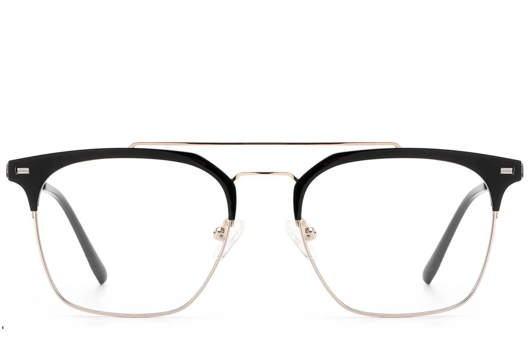 Gafas de aviador negras metalizadas #BS2012-3212