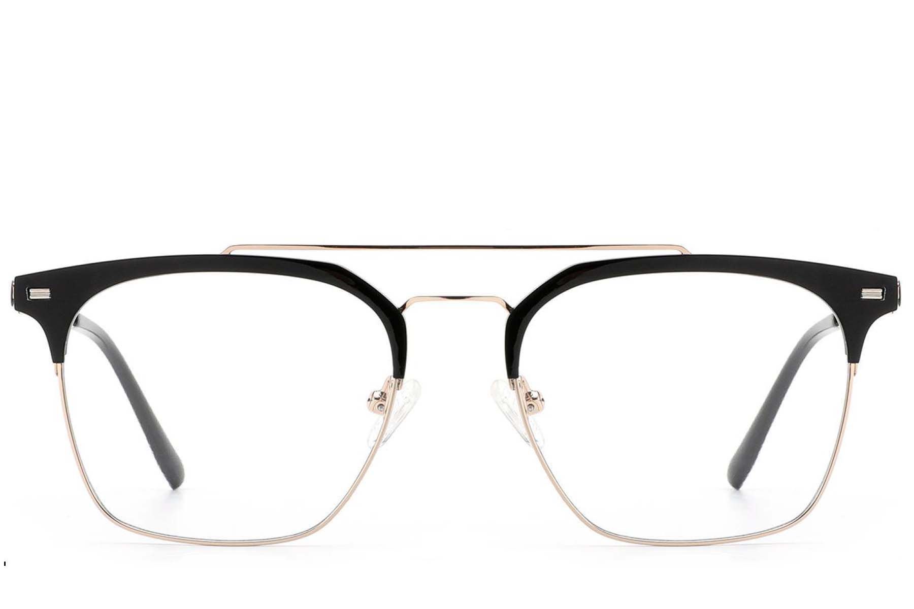 Gafas de aviador negras metalizadas #BS2012-3212