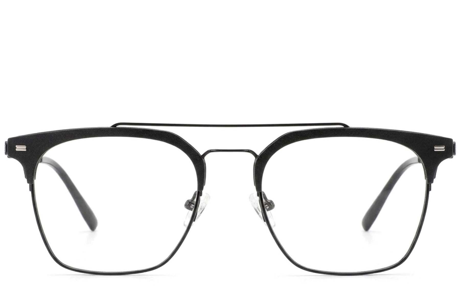 Gafas de aviador negras metalizadas #BS2012-3213