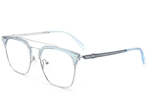 Lunettes aviateur en métal bleu #BS2012-3216