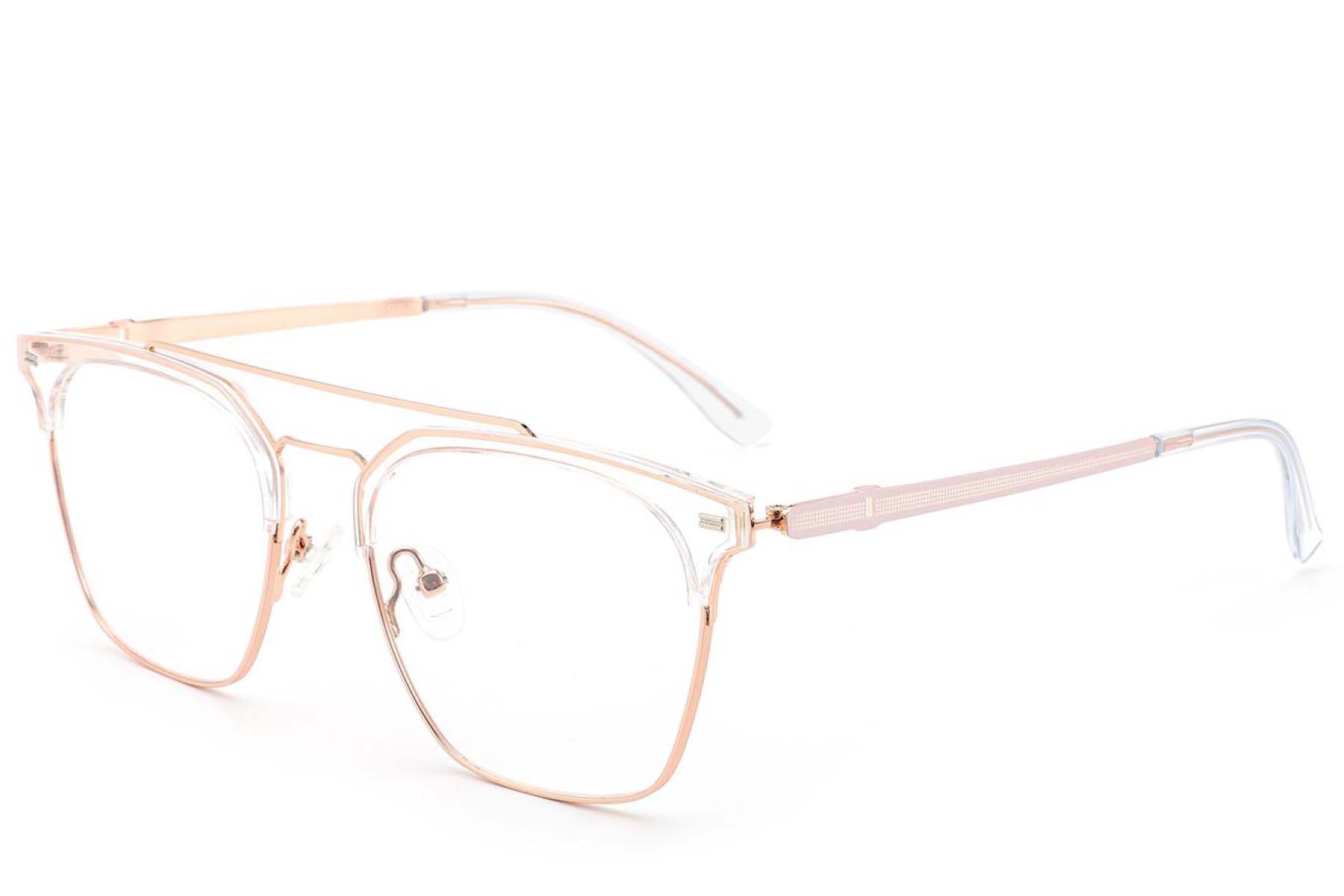 Gafas de aviador de metal rosa #BS2012-3217