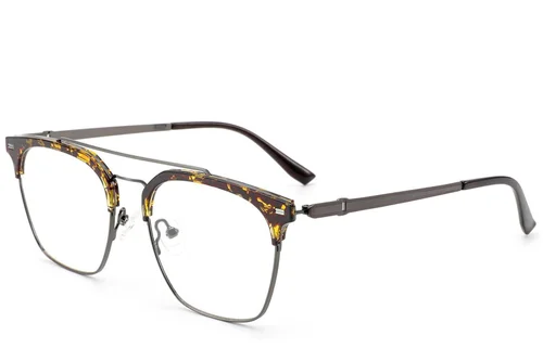 Lunettes aviateur en métal écaille de tortue #BS2012-3219
