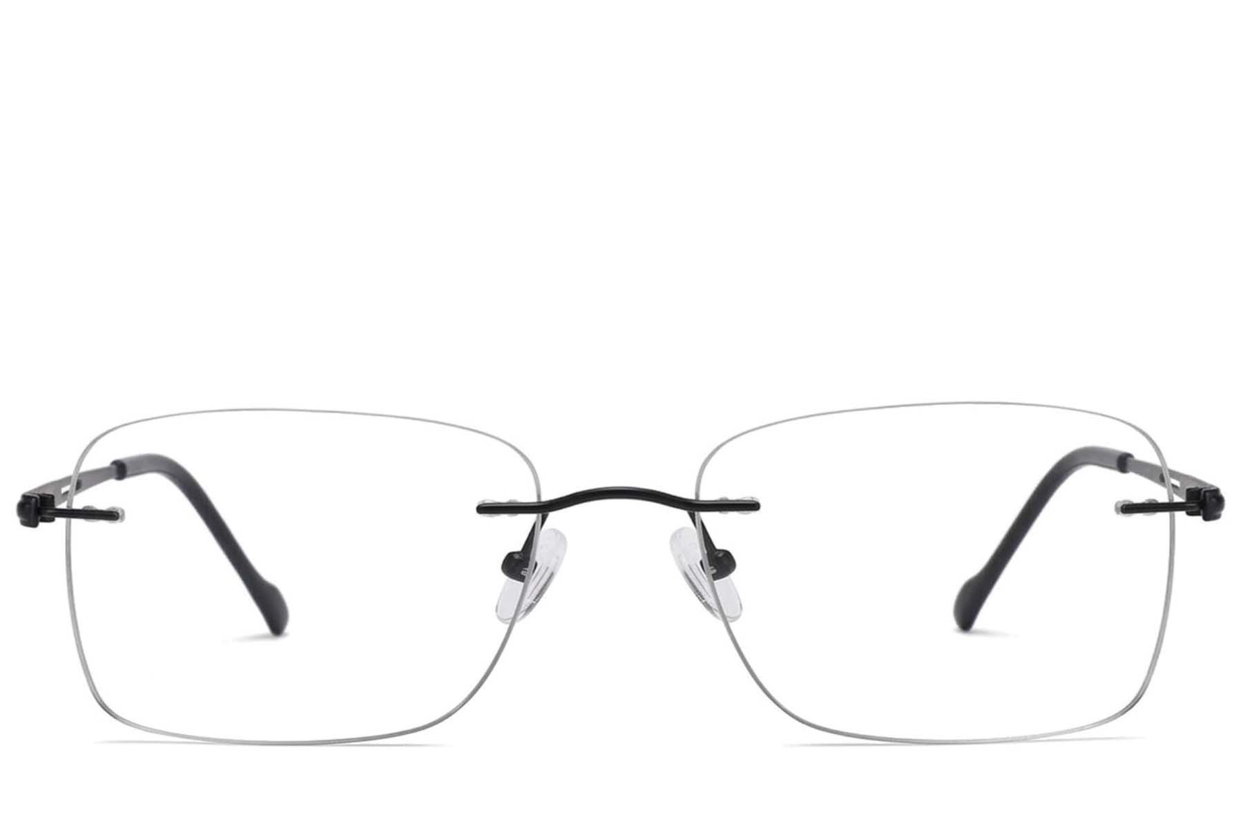 Gafas invisibles de metal negro #BS2012-3220