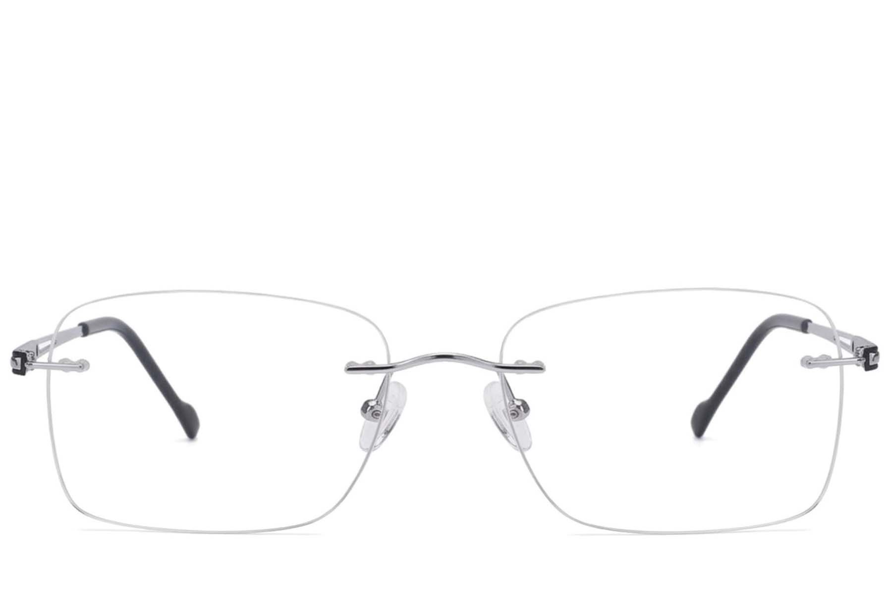 Gafas invisibles de metal plateado #BS2012-3221