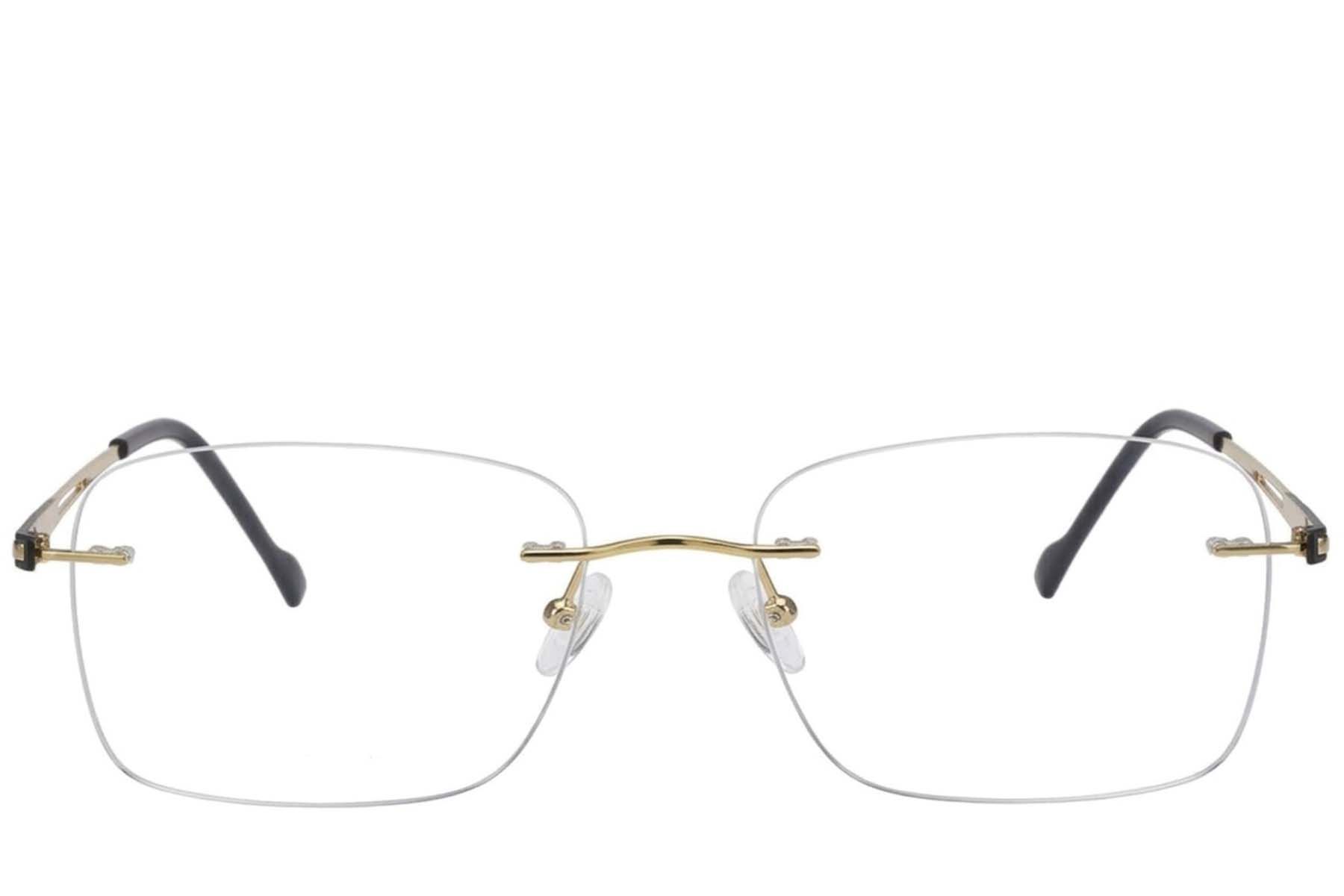 Gafas invisibles de metal dorado #BS2012-3223