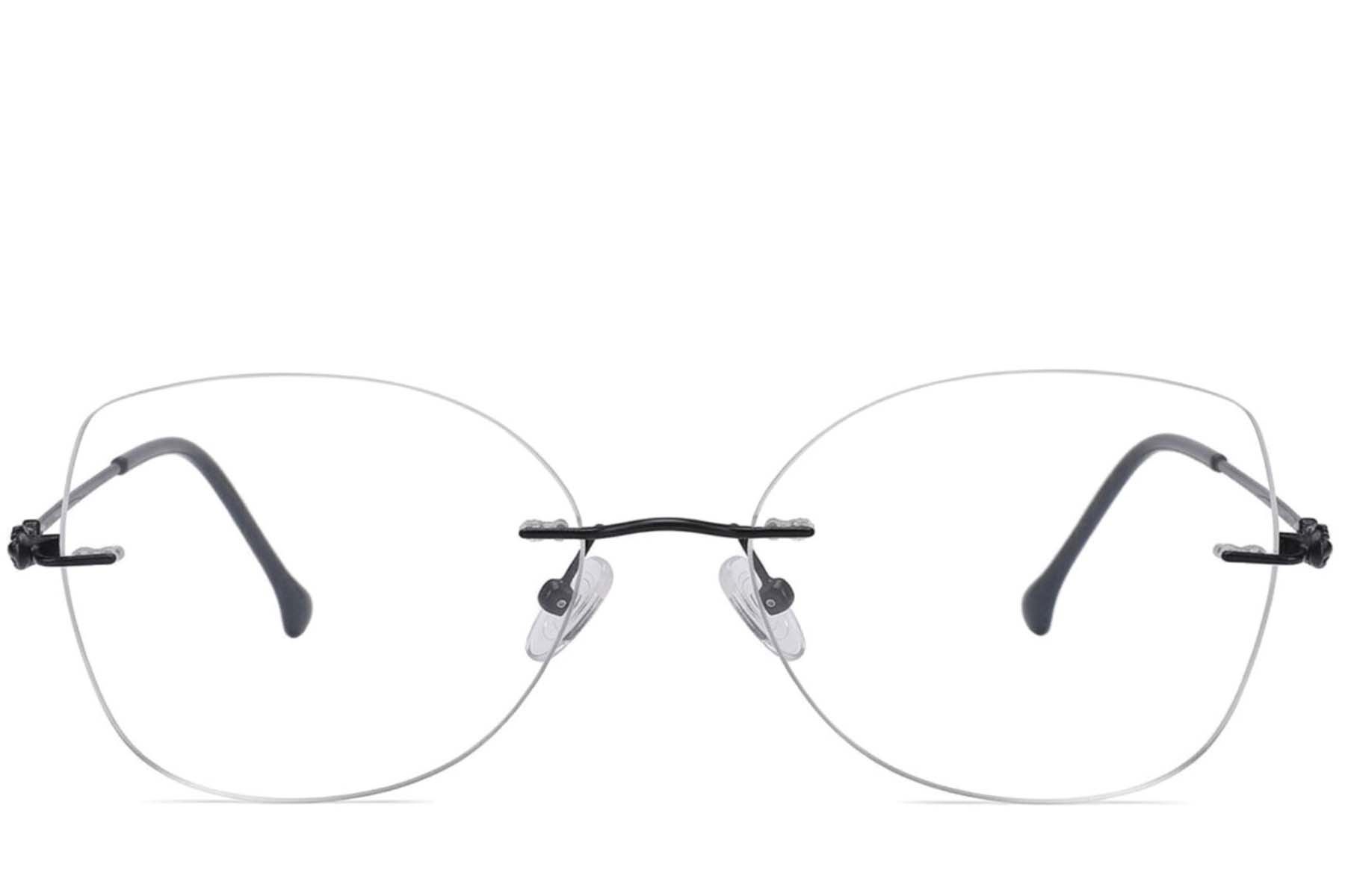 Gafas invisibles de metal negro #BS2012-3225