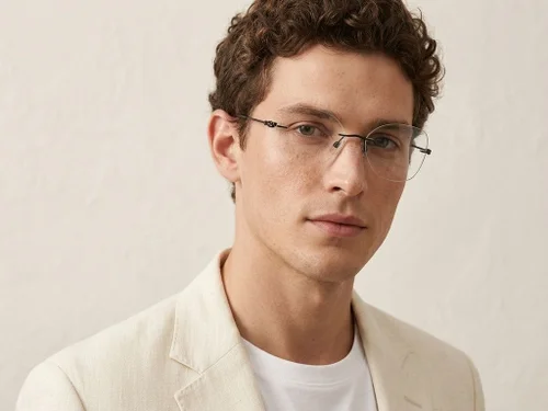 Lunettes invisibles en métal noir #BS2012-3225