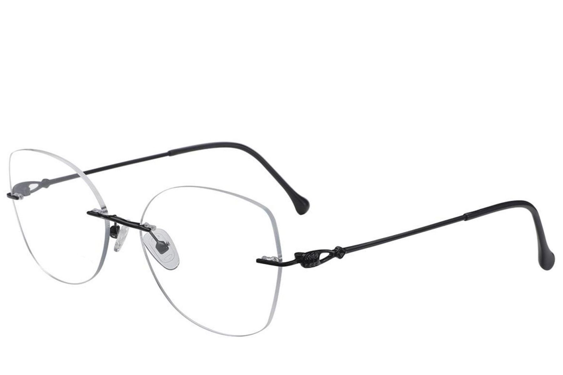Invisible Black Metal Glasses #BS2012-3225