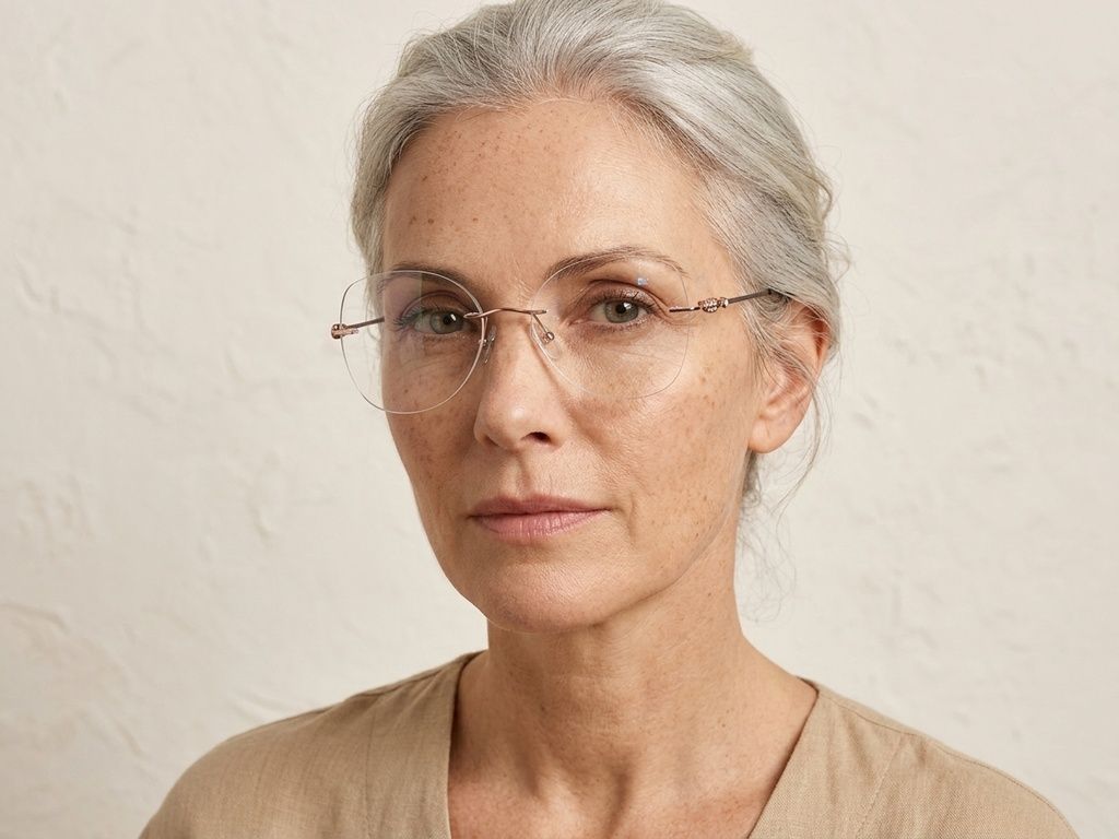Gafas invisibles de metal de cobre #BS2012-3226