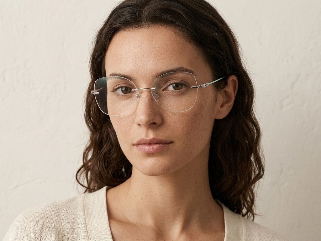Invisible Silver Metal Glasses #BS2012-3228