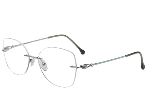 Lunettes invisibles en métal argenté #BS2012-3228