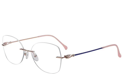 Lunettes invisibles en métal rose #BS2012-3229