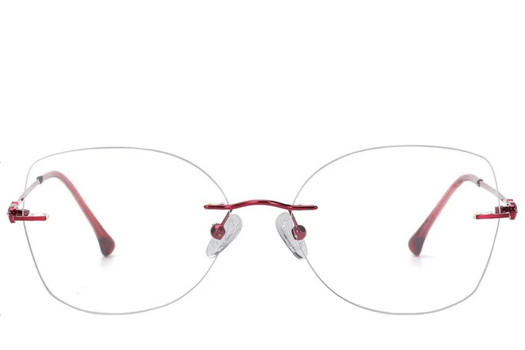 Invisible Red Metal Glasses #BS2012-3230