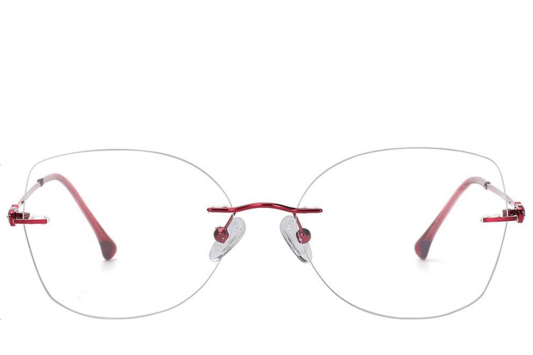 Gafas invisibles de metal rojo #BS2012-3230