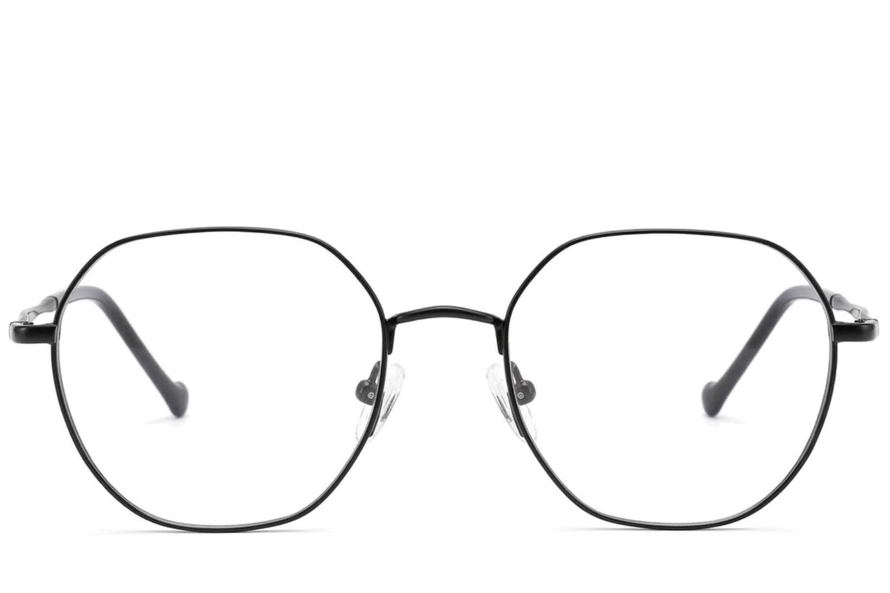 Gafas geométricas de metal negro #BS2012-3237