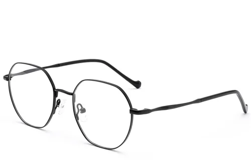 Lunettes géométriques en métal noir #BS2012-3237
