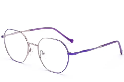 Lunettes géométriques en métal violet #BS2012-3240