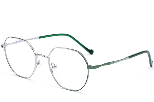 Lunettes géométriques en métal vert #BS2012-3241
