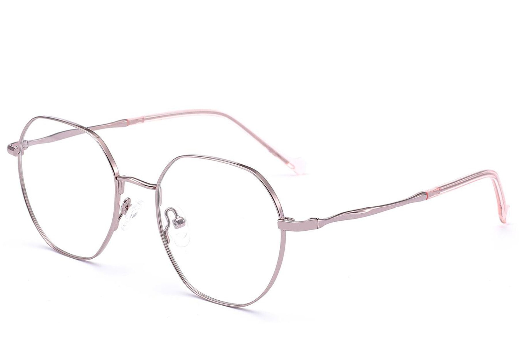 Geometric Pink Metal Glasses #BS2012-3242