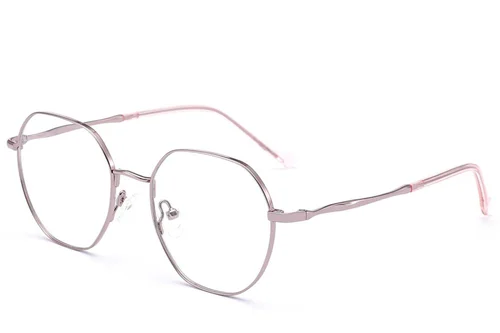 Lunettes géométriques en métal rose #BS2012-3242