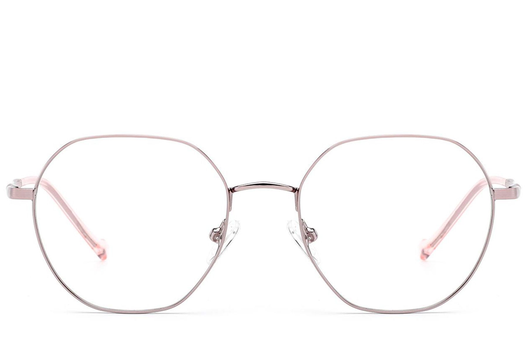Geometric Pink Metal Glasses #BS2012-3242