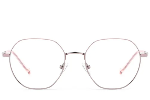 Lunettes géométriques en métal rose #BS2012-3242