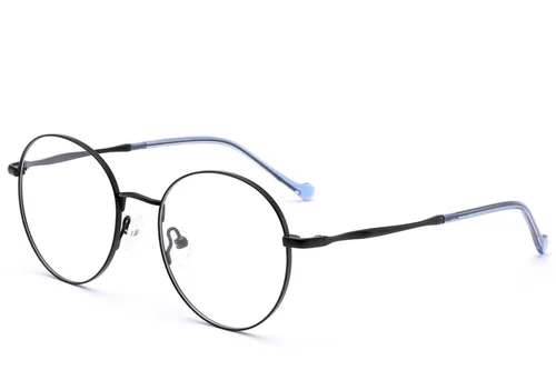 Lunettes ovales en métal noir #BS2012-3243